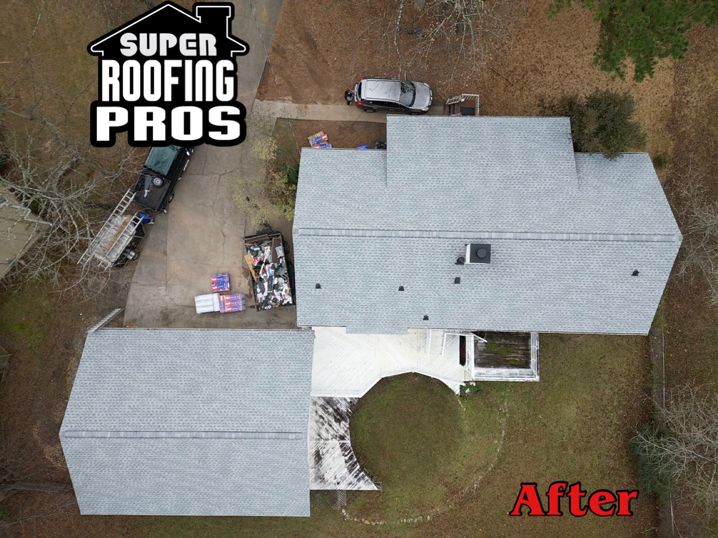 First home before after - Super Roofing Pros